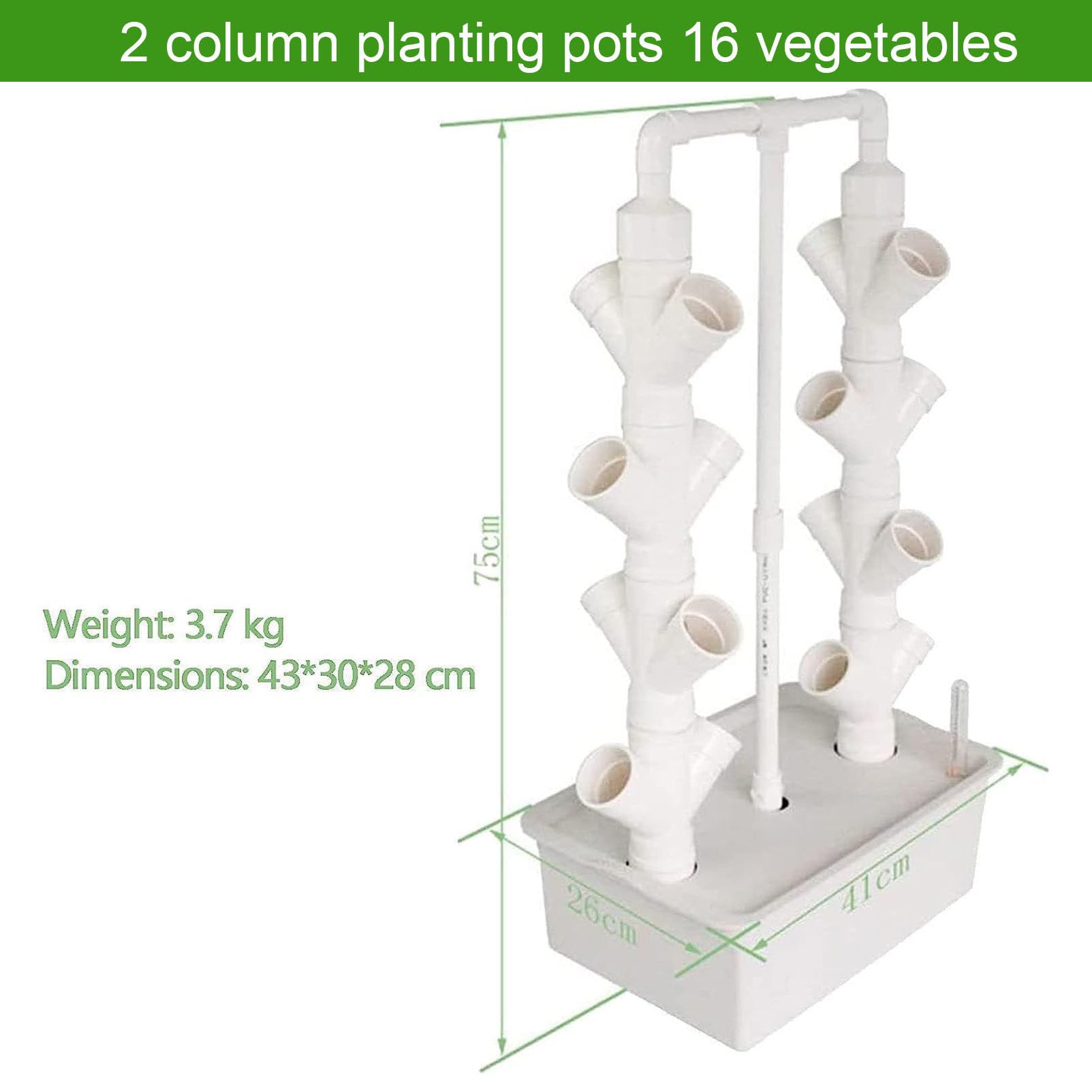 Kit Idroponico 108 Posti - Sistema Coltivazione Indoor/Outdoor Con 12 Tubi PVC - Foto 7