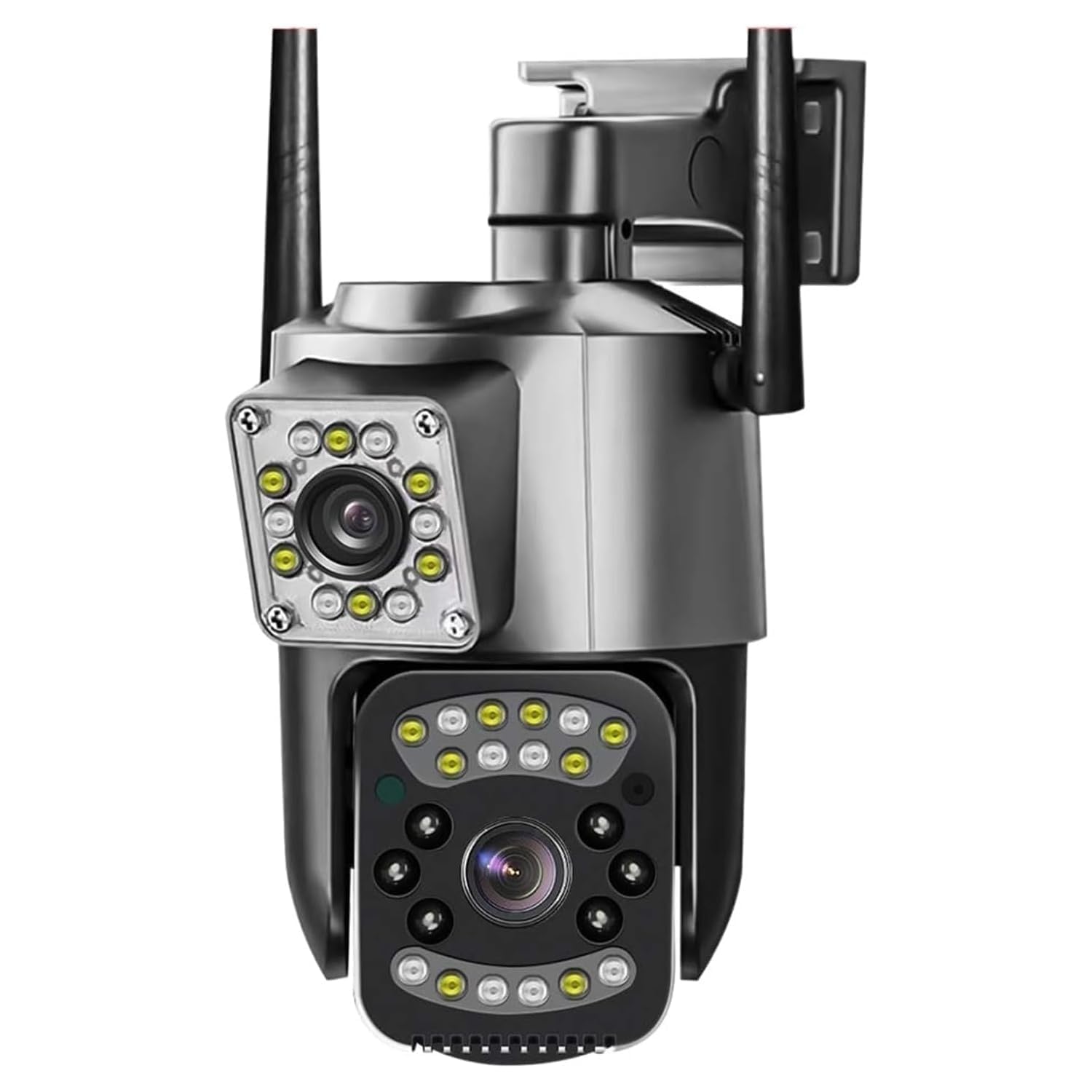6MP 1080P HD | Dual Lens/Screen | Indoor Outdoor Usage | Humanoid Detection | Auto Tracking | Alarms | Color Light Vision | Bullet+PTZ Control | 24 * 7 Live View