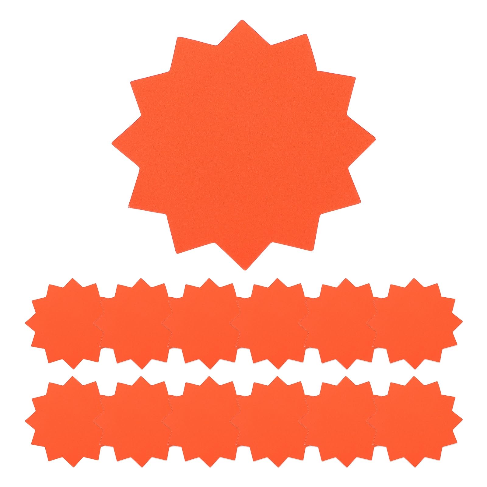PATIKIL 120pcs Sale Tags, 4" Sale Stickers Blank Price Tag Star Signs Burst Bulletin Board Messages Poster Paper Decorations Labels for DIY Sales Sign Retail Store, Dark Yellow