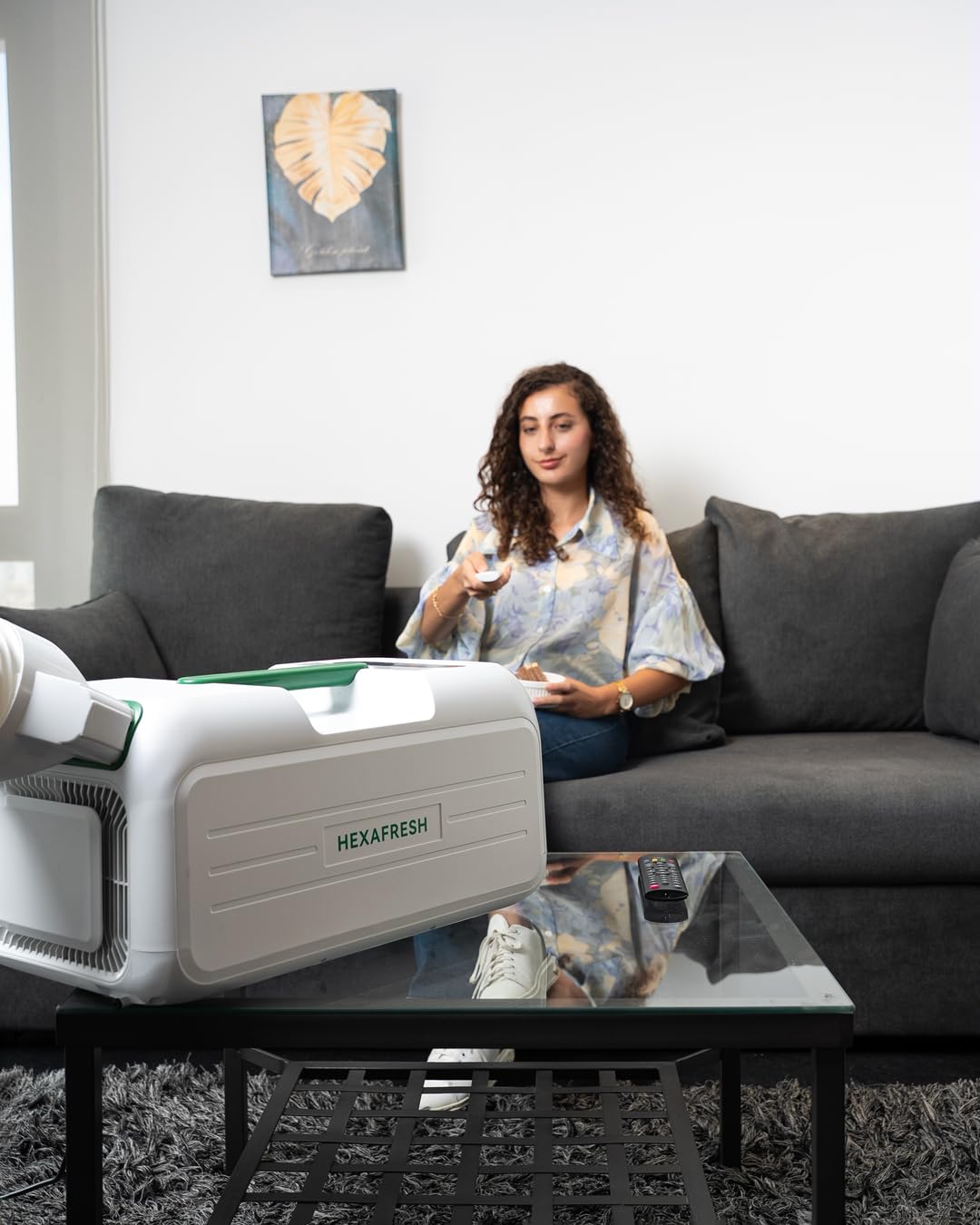 HEXAPRO+ Condizionatore portatile 4800 BTU, refrigerante R290, raffreddamento turbo, deumidificatore e modalità ventilatore, per ambienti fino a 15 m², efficienza energetica, funzionamento
