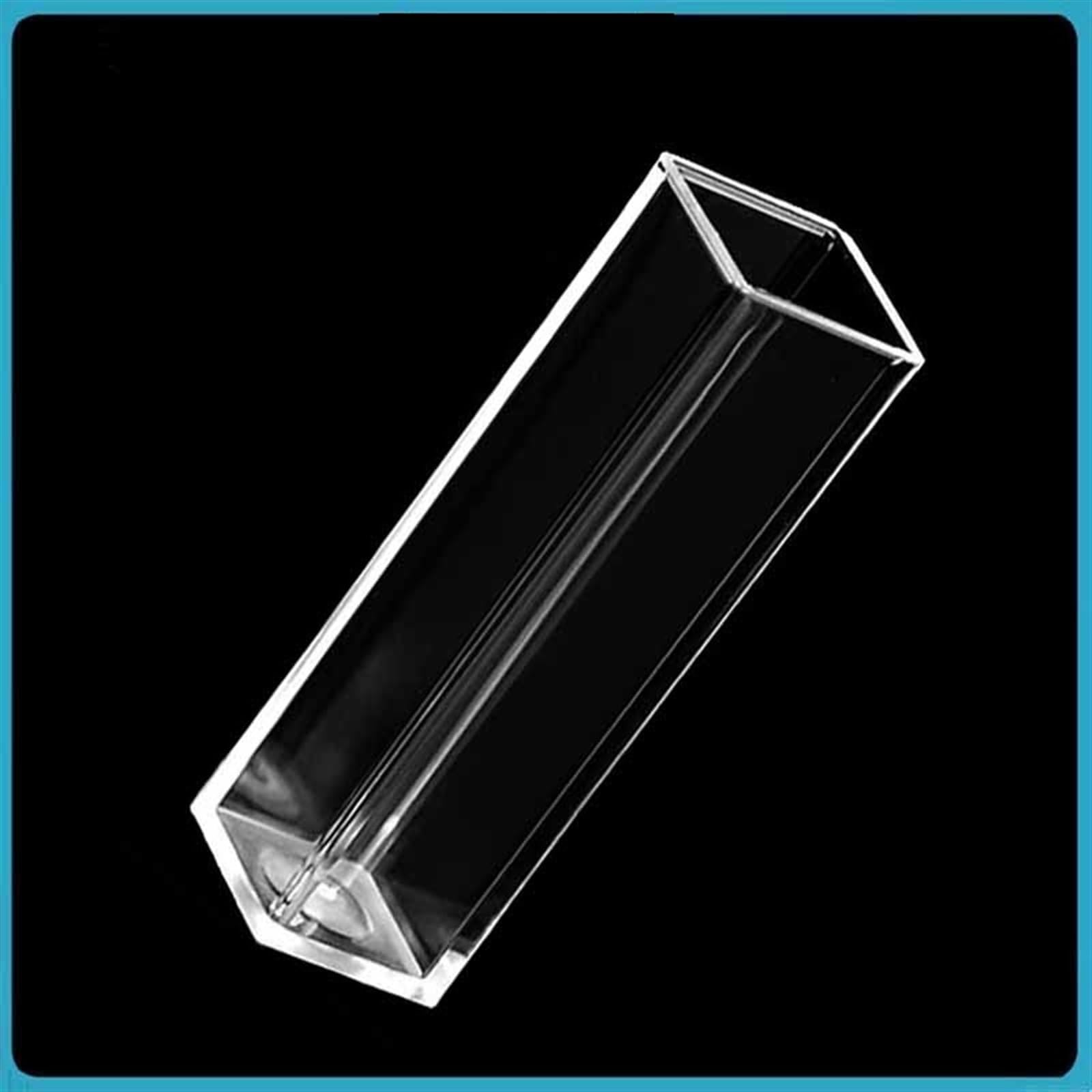 Einweg-Kunststoffküvette, PMMA-Küvette, 4,5 ml Fassungsvermögen, UV-VIS, CLR-Seite, Methacrylat, 10 mm Lichtweg, Kat.-Nr. 14955130, 100 Stück/Pkg
