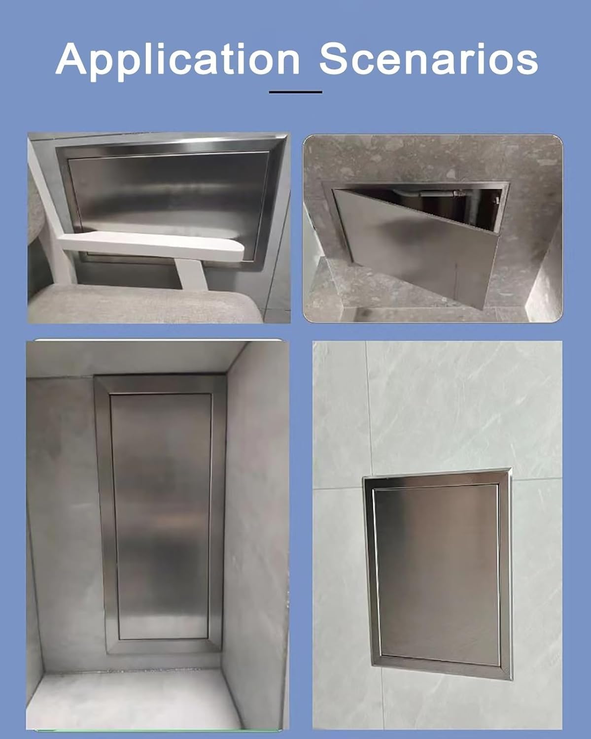 Escotilla de inspección de Acceso empotrada, diseño Cuadrado/Rectangular Personalizable para Pared/Techo, se Ajusta a RAS de la Superficie, Duradera y fácil de Instalar.