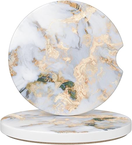 Miniatura 9 de Portavasos para automóvil, posavasos para portavasos de automóvil, paquete de 2 unidades, insertos antideslizantes universales de cerámica Amor,Hoja