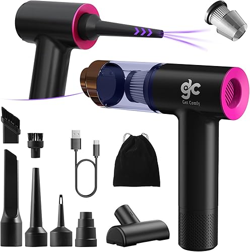 Aspirador de mano inalámbrico para automóvil, portátil, recargable, mini engranaje dual (7500-12000Pa), potente succión para pelo de mascotas,