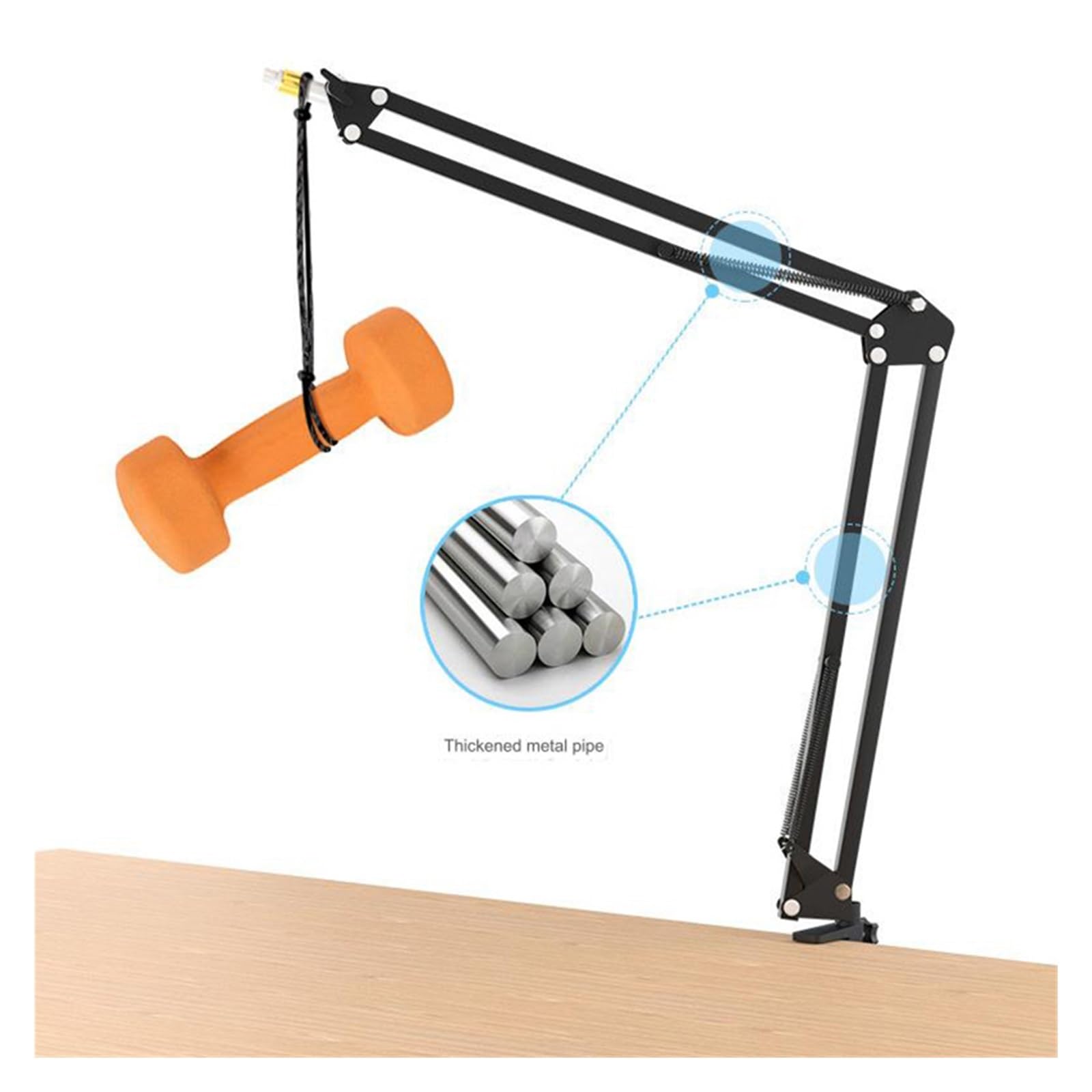 Soporte For Micrófono De Sobremesa Brazo Articulado Soporte For Micrófono Microfno | Base del trípode: estable y que no se tambalea, más segura for actuaciones, material metálico duradero
