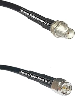 50 feet RG58 Silver Plated SMA Female to SMA Male RF Coaxial Cable