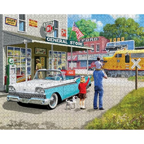 Rompecabezas White Mountain de 1000 piezas: Coche clásico estadounidense (Ford), piezas grandes, regalo para adultos y familia, 24" x 30" miniatura 3