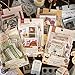 PMSMT 60 Stück/Packung Retro Zeitungsaufkleber Vintage Pflanze Blume   dekorative Kleber Aufkleber Tagebuch Scrapbooking   Briefpapier