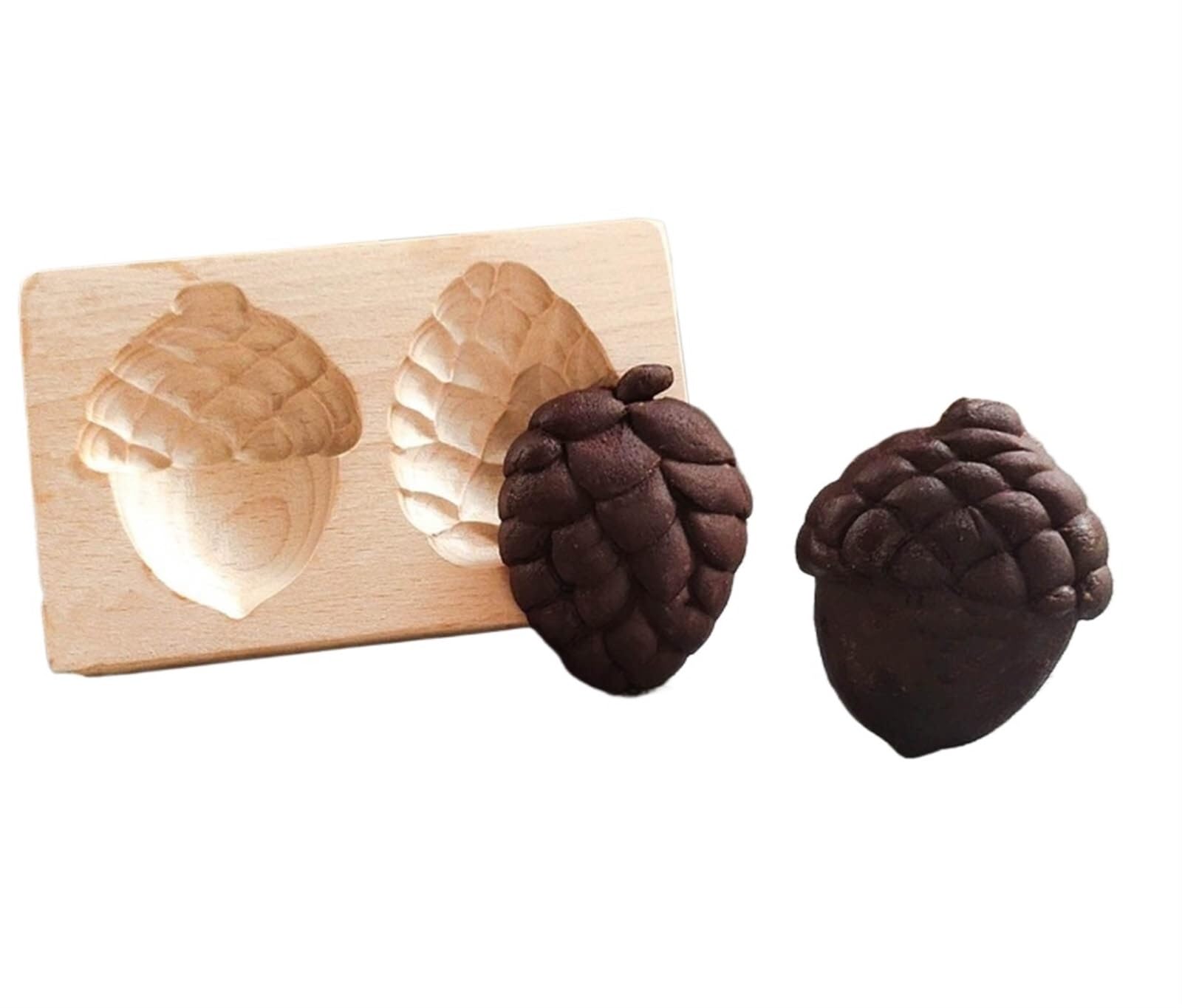 Keksformen aus Holz, Kekse, doppelte Keksform, lustige 3D-Kekspressen, Keksausstecher, Backen, Prägen von Keksen ，Ausstechformen