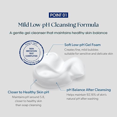 Miniatura 3 de Limpiador calmante para alivio (8.5 fl oz): acción espumosa suave con ceramida para todo tipo de piel, ciencia de microbiomas y fórmula de San Juan