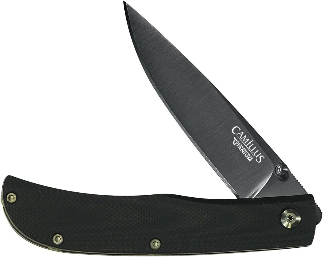 Camillus 18669 Carbonitride Titanium Folding Knife with G10 Handle, 6.75-Inch