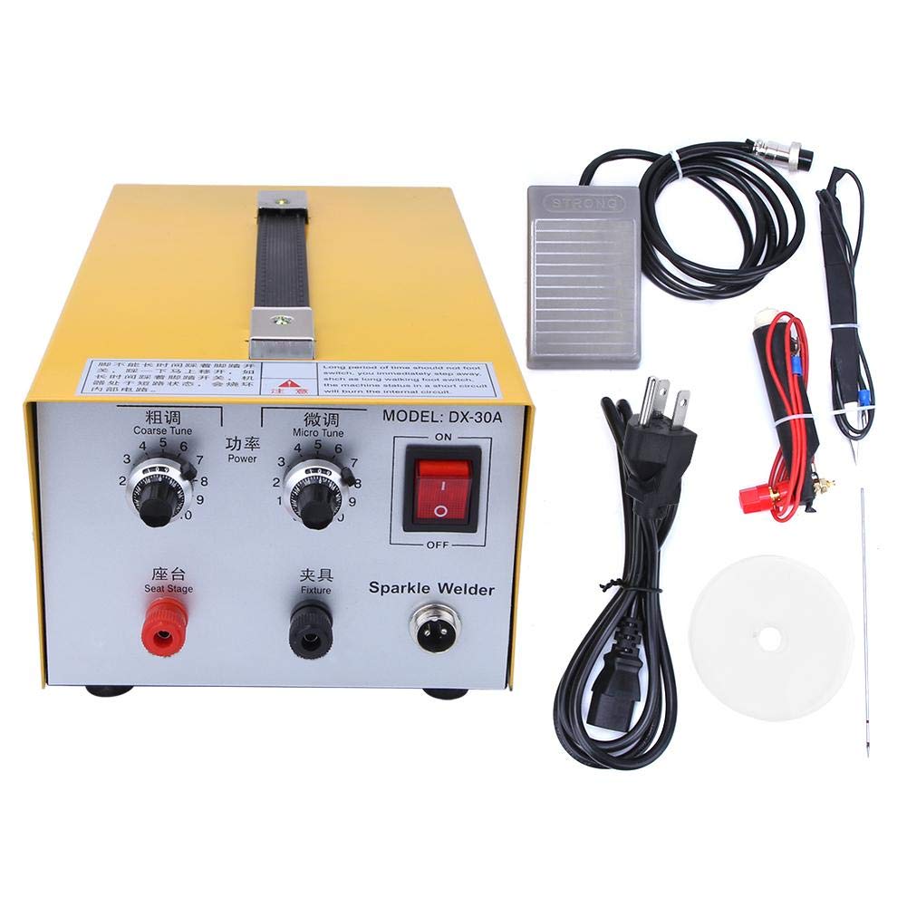 Amazon スポット溶接機キット 30aポータブルジュエリースポット溶接機 フットペダルコントロール付き Us 110v ガス溶接機 溶断機