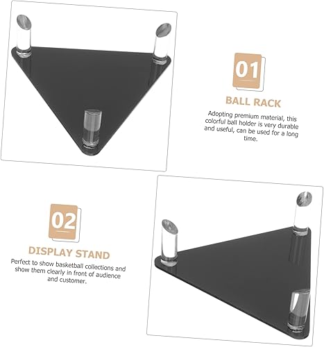 Miniatura 3 de Kisangel Soporte de exhibición de baloncesto 6 piezas de soporte de exhibición de pelota Soporte de exhibición de acrílico de voleibol de recuerdo