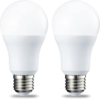 Amazon Basics LED-Leuchtmittel, Edison-Schraubgewinde E27, 10 W (entspricht 75-W-Glühbirne), weiß, nicht dimmbar, 2 Stück (1er Pack)