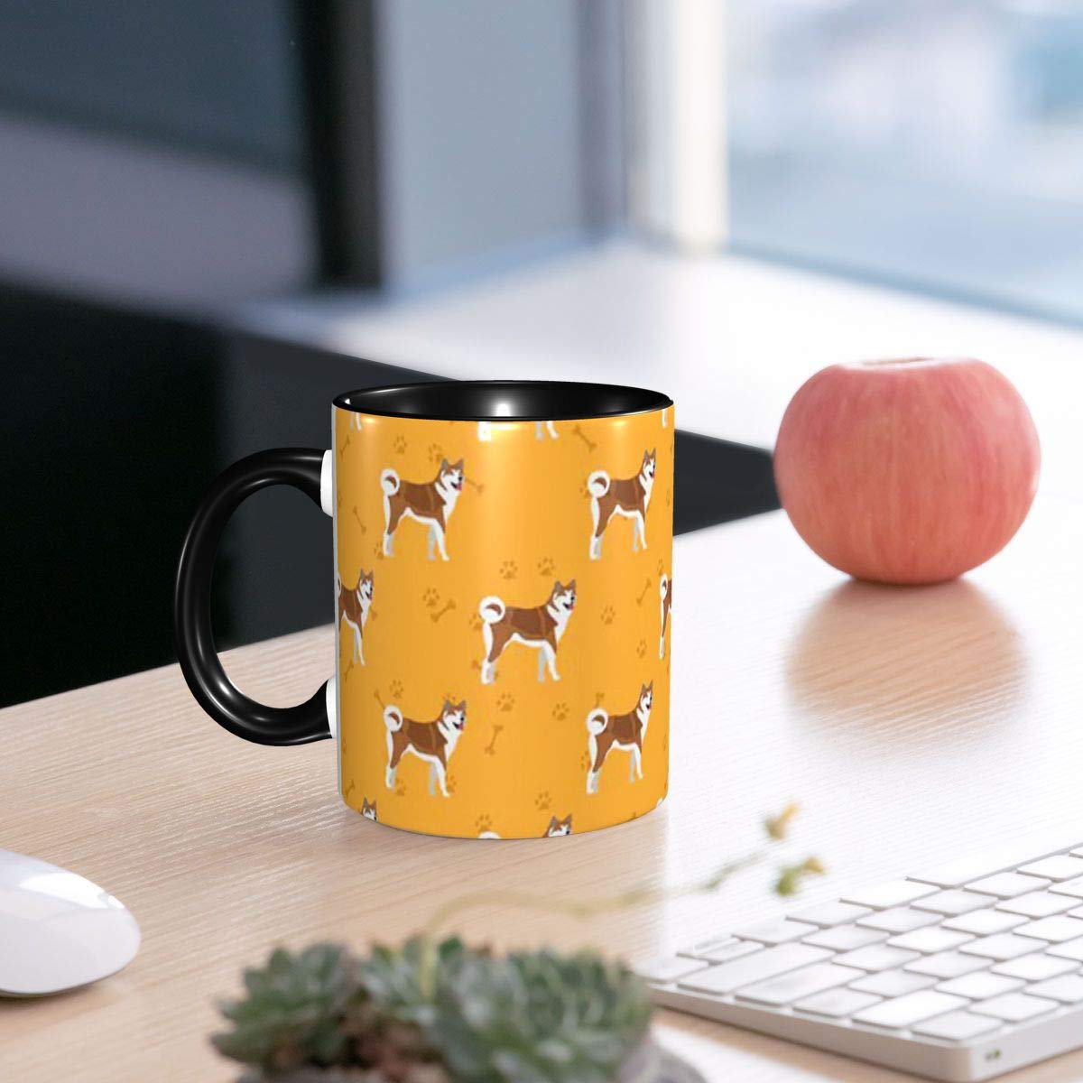 Amazon.co.jp: マグカップ 秋田犬 かわいい 犬柄 (3) コーヒーカップ