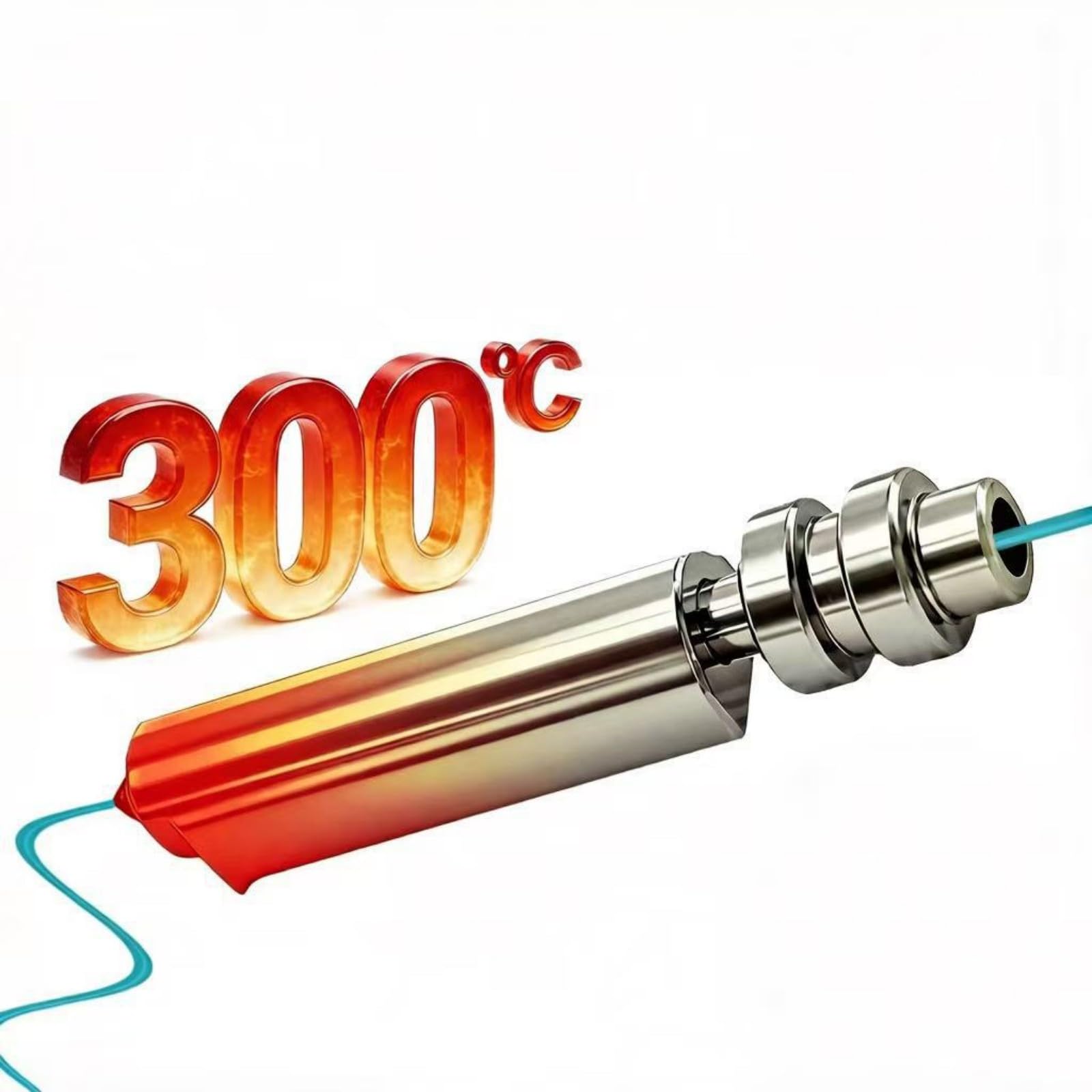 Boquilla de impresora 3D de alta fiabilidad de 0,4 mm de diámetro, soporta 600 mm/S y múltiples filamentos, incluyendo ABS