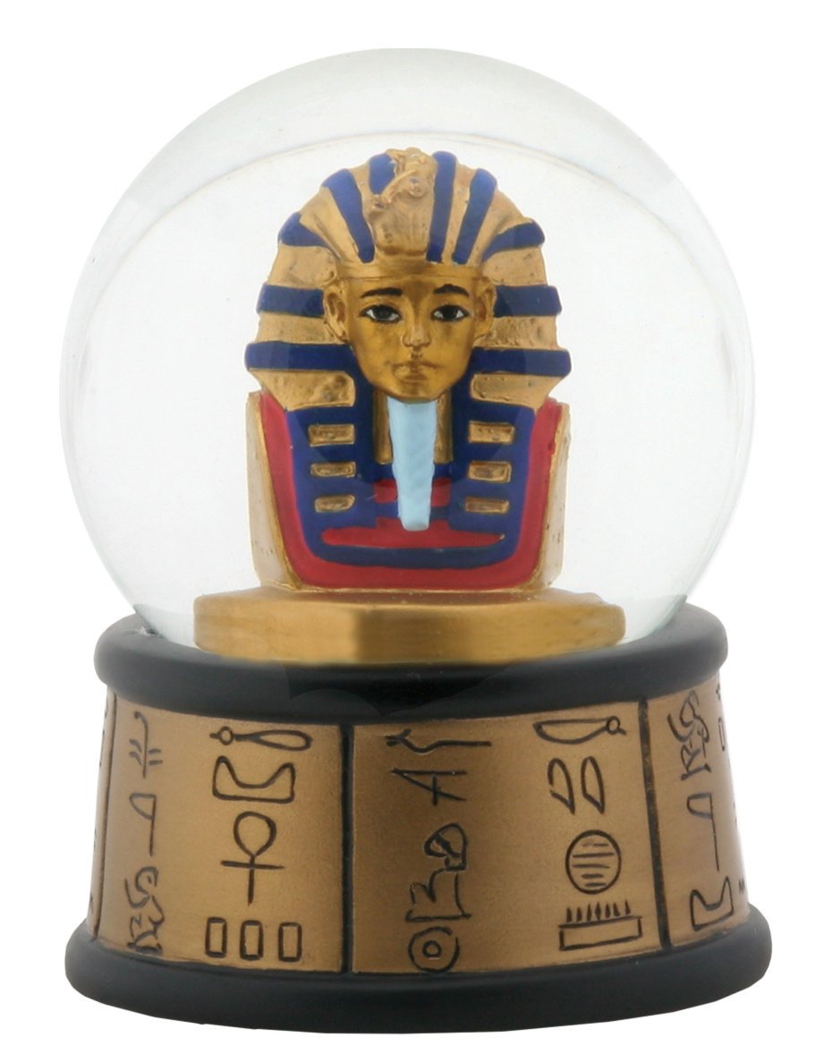 3.5 Inch Cold Cast Resin Egyptian Pharaoh King Tut Water Snow Globe