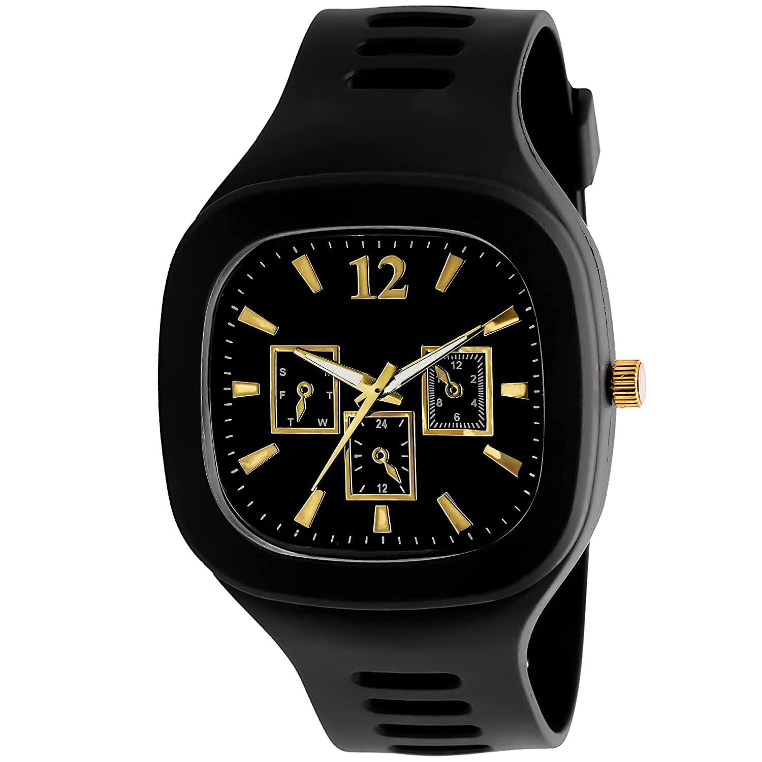 Watchstar Staylist & Fancy Watch Case Material Rubber Analogue Black Dial Mens Wrist Watch (LS-1009) (Pack of 1 (B0BWMSW6RC) Amazon Price History, Amazon Price Tracker