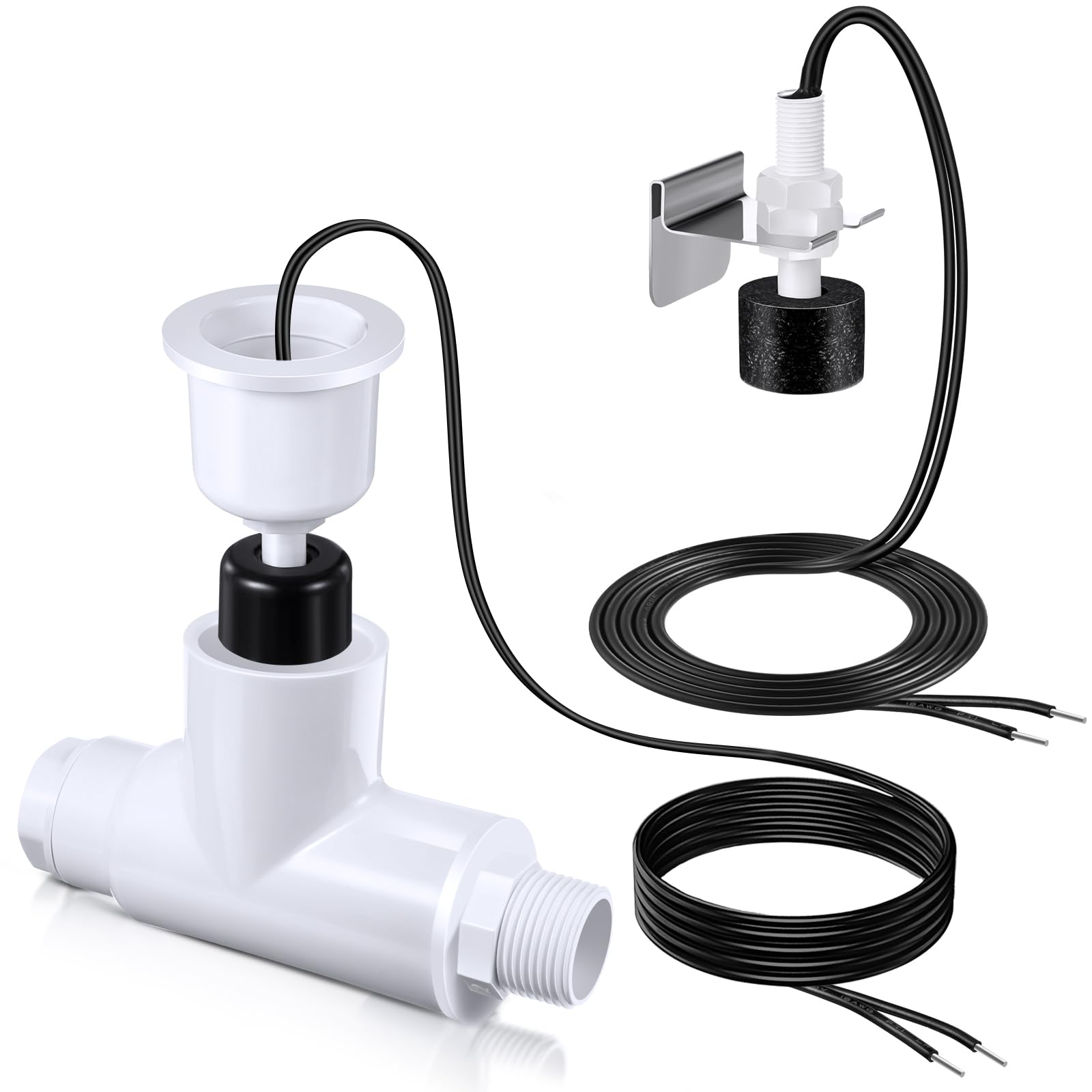 Gulfmew 2 Pack AC Float Switch, SS1 Float Switch and SS3 Float Switch Kit, SS1 and SS3 Condensate Overflow Switch for HVAC Systems, Air Conditioner, Effectively Detect Condensate Overflow