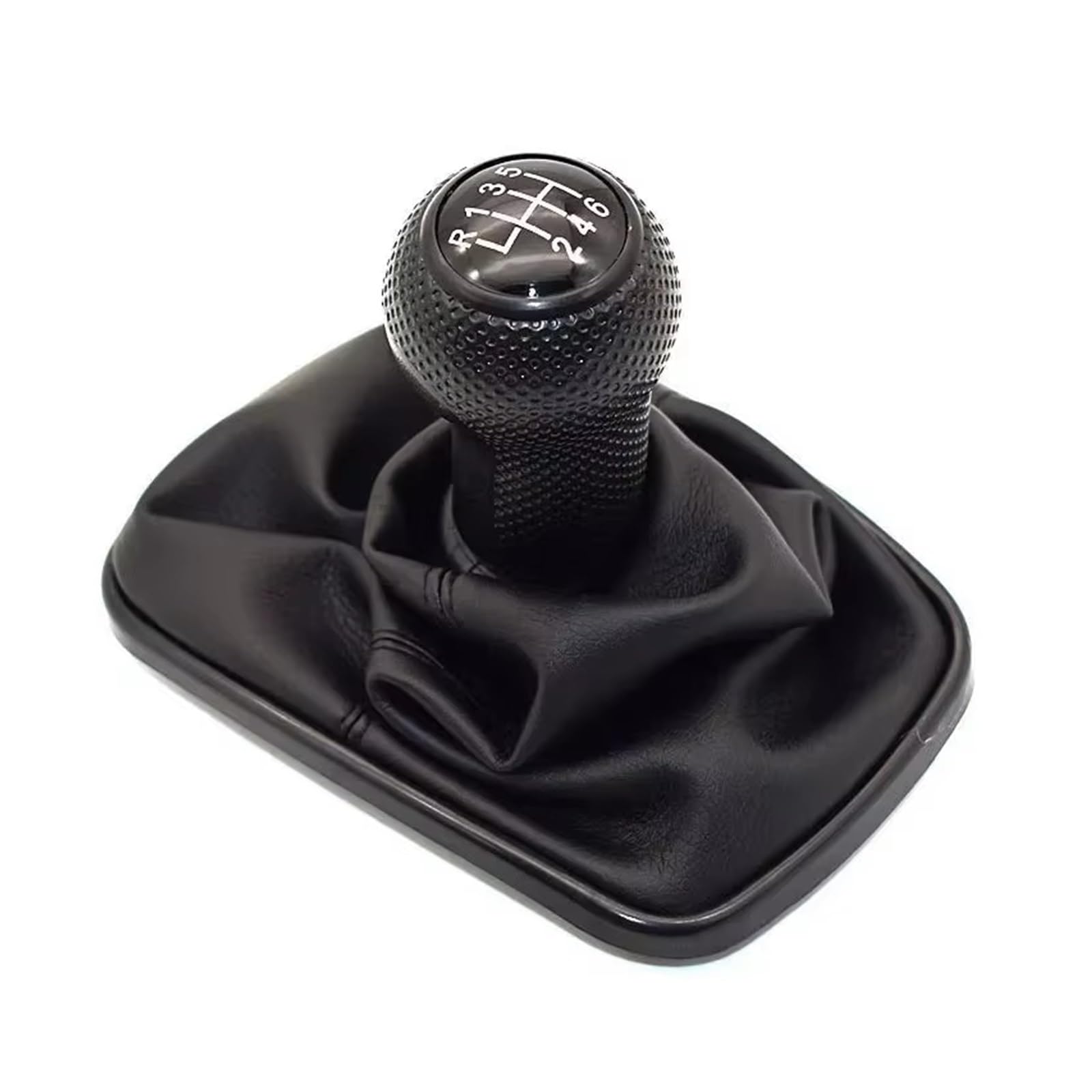 Qwqaab 6 Speed C Manual Gear Knob For Golf 4 Iv Mk4 For Gti R32 For Jetta Bora Manual Gear Shift Knob Pu Gaiter Boot 5/6 Speed 12Mm(6 Speed C)