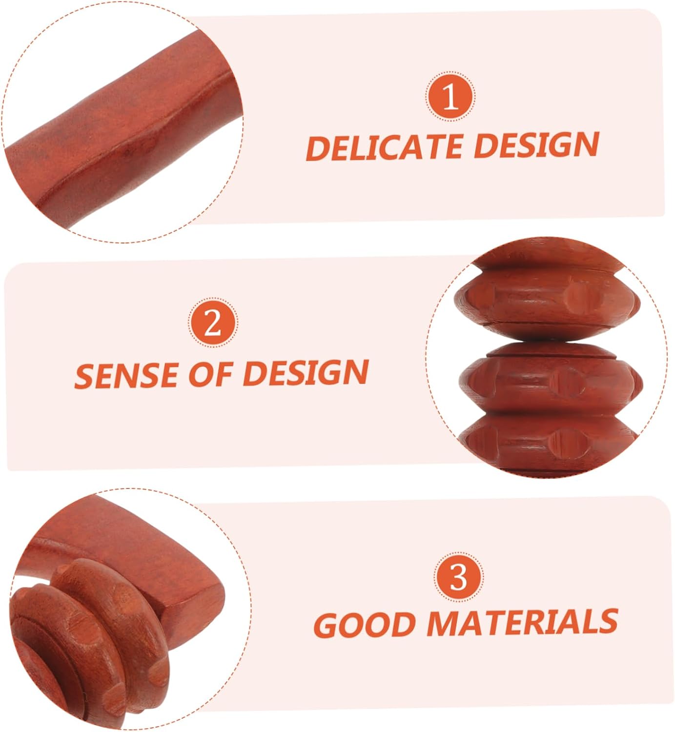 Outanaya Wooden Foot Massager for Legs and Back Manual Massage Roller Stick Gears Handheld Muscle Relaxer for Yoga
