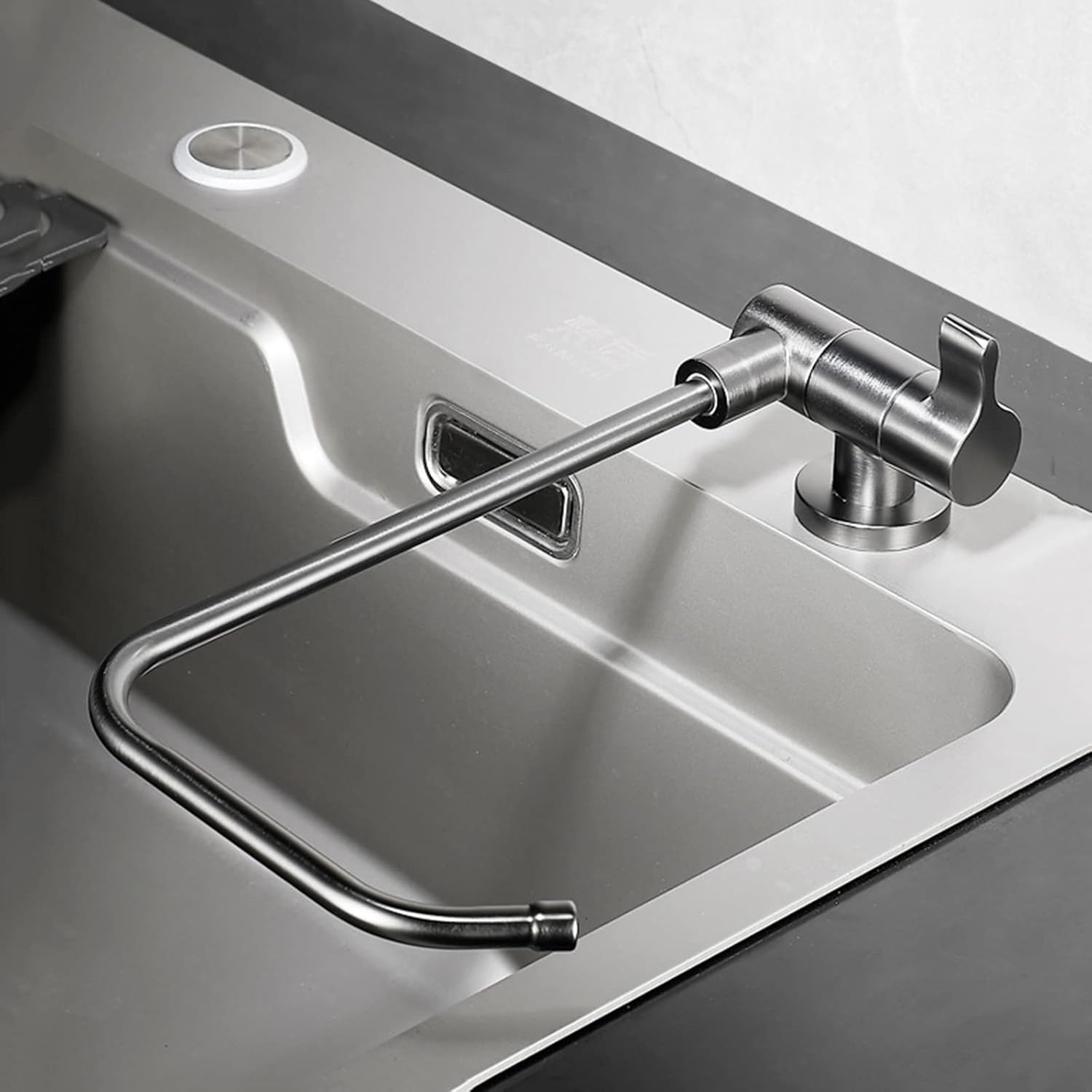 キッチンシンク用ウォーターフィルタータップ 逆浸透 折りたたみキッチンシンクタップ 冷水タップ、クロム(図面)