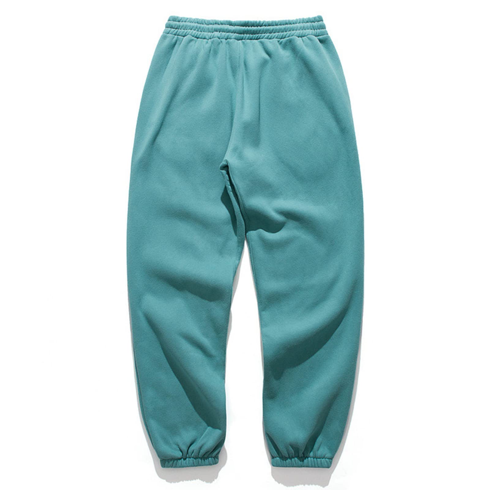 Maiyifu-GJ Men Basic Lightweight Fleece Jogger Loose Drawstring Waistband Sweatpants Athletic Workout Running Track Pants (Green 3,Large)