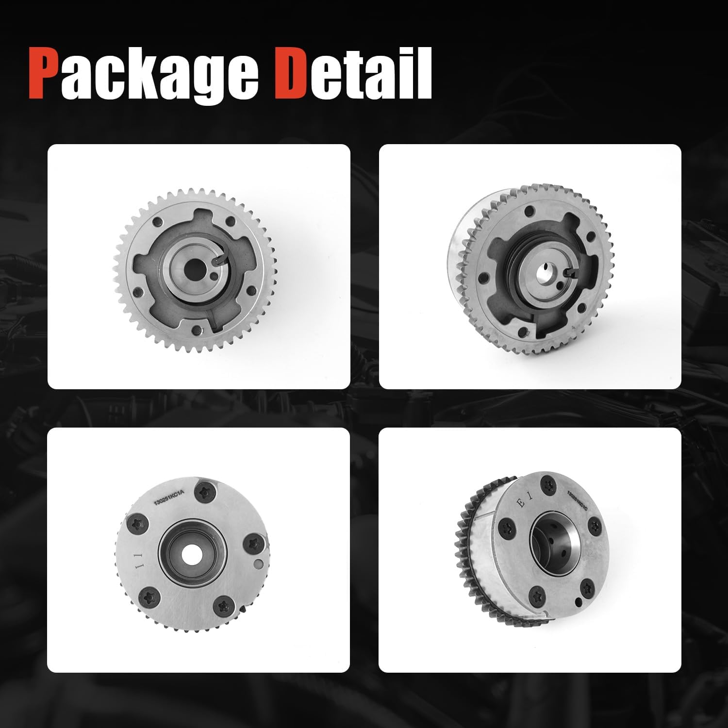 Timing Camshaft Phaser Fit for 2011-2017 Nissan Juke 1.6L Intake ＆ Exhaust Timing Chain VVT Cam Sprocket Gear Replace# 918-104, 13025-1KC1A, 918-105, 13025-1KC1C