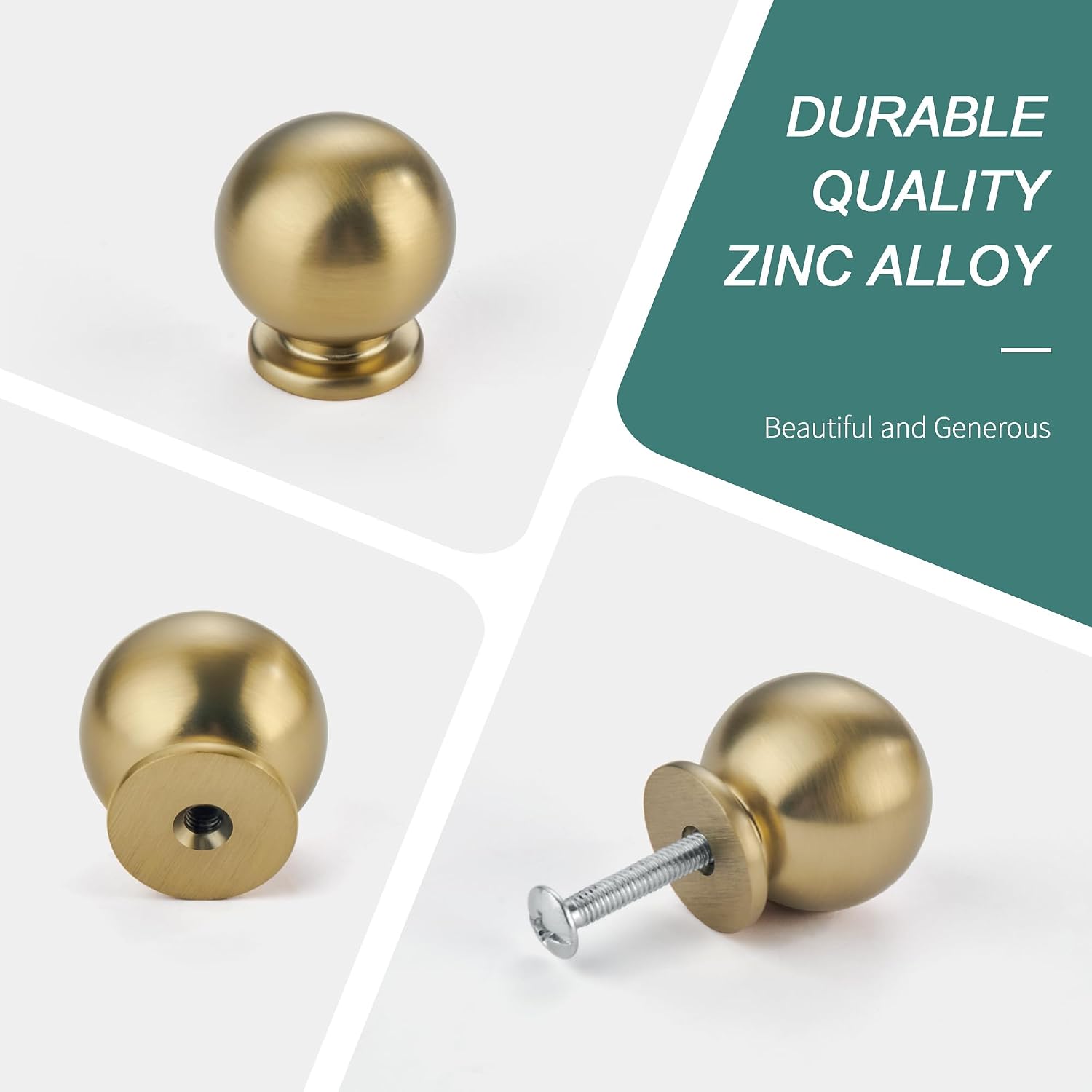 AVICCI 10 Pack Cabinet Knobs Champagne Bronze Heavy Duty Solid Cabinet Handles cabinets Dressers Kitchens Handles Bathroom cabinets Cabinet pulls