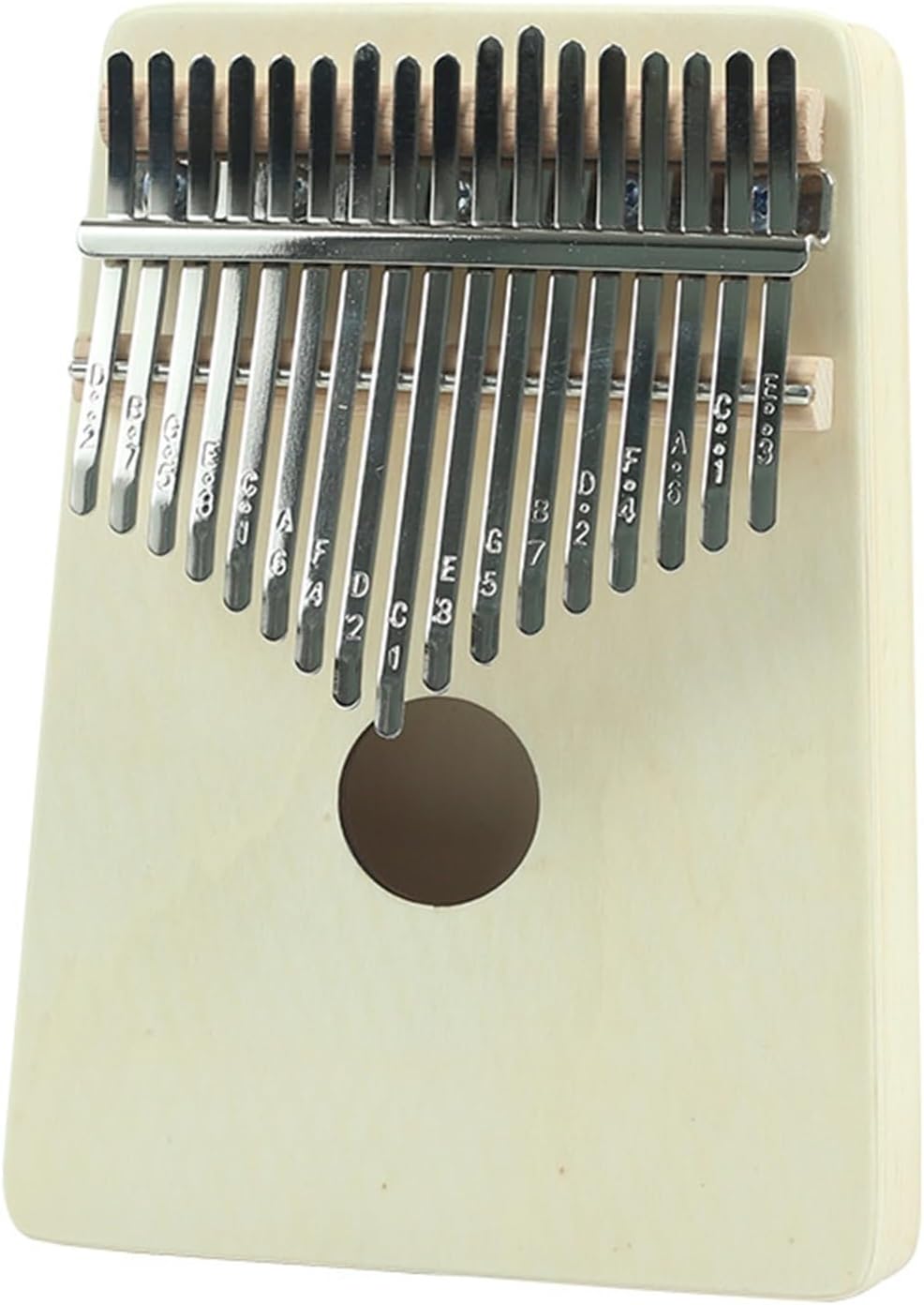 Thumb Piano Solid Wood 17 Tone Beginner Finger Piano for Piano Beginner(Natural 2)