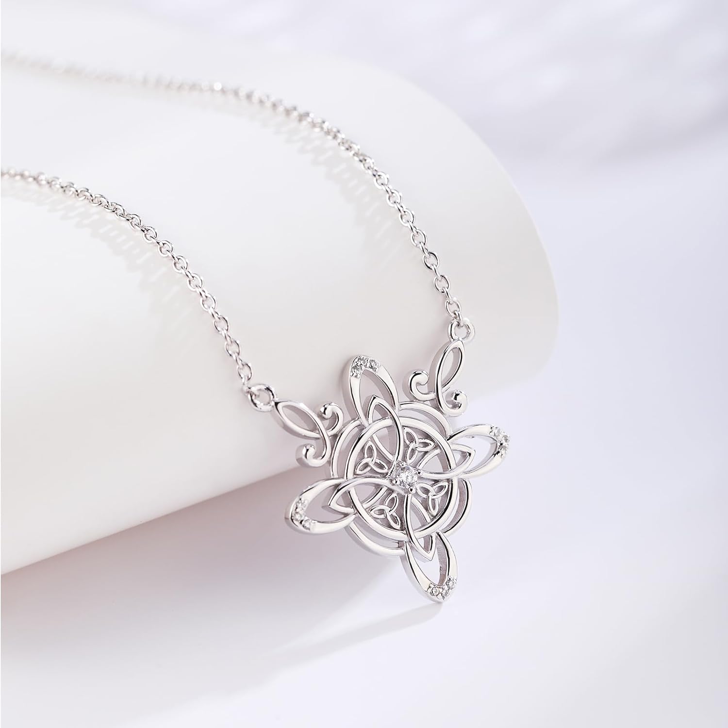 Nudo de Bruja Plata 925 Original Witches Knot Necklace Sterling Silver Celtic Wiccan Pendant Jewelry Gifts for Women - Image 4