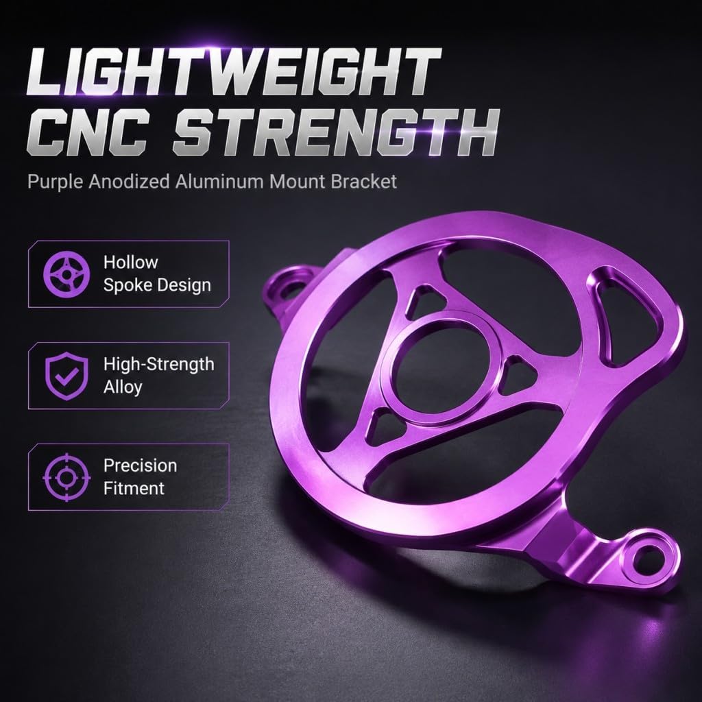 CNC Aluminum Alloy Engine Case Saver Cover，Pulley Guard Protector Fit for Surron Light Bee X/S | egway X160 X260Electric Dirt Bike(Purple)