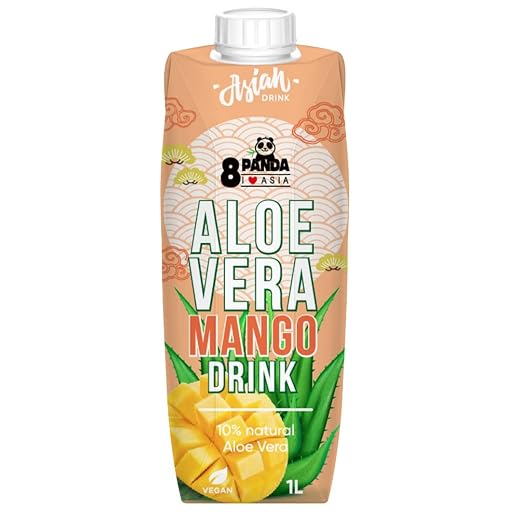 8 Panda Bebida refrescante con aloe vera y mango 1 litro