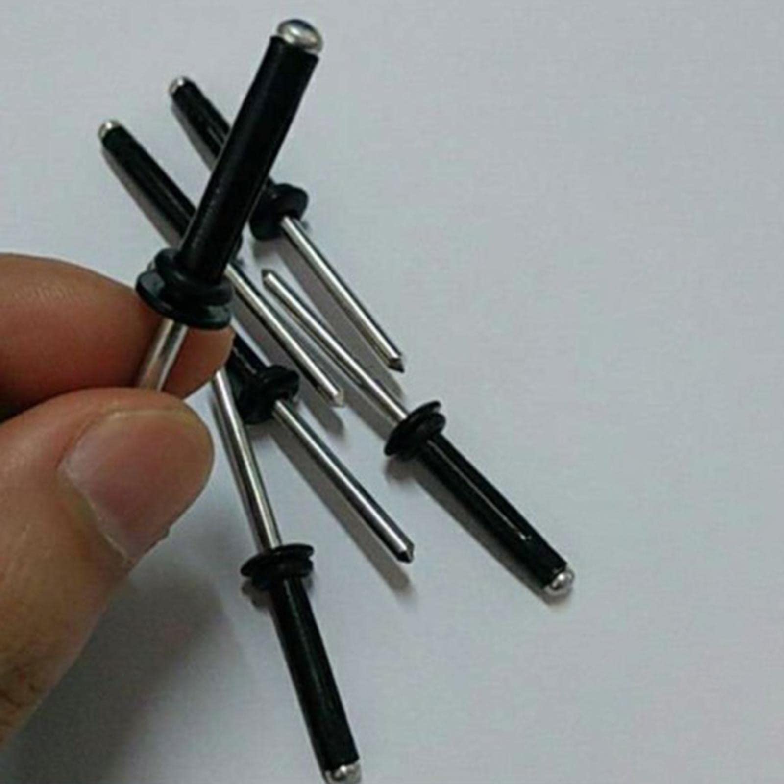 20 Rivets Tri Grip Noirs Avec Joints Toriques – Montage D'ampoule – Alliage Alu