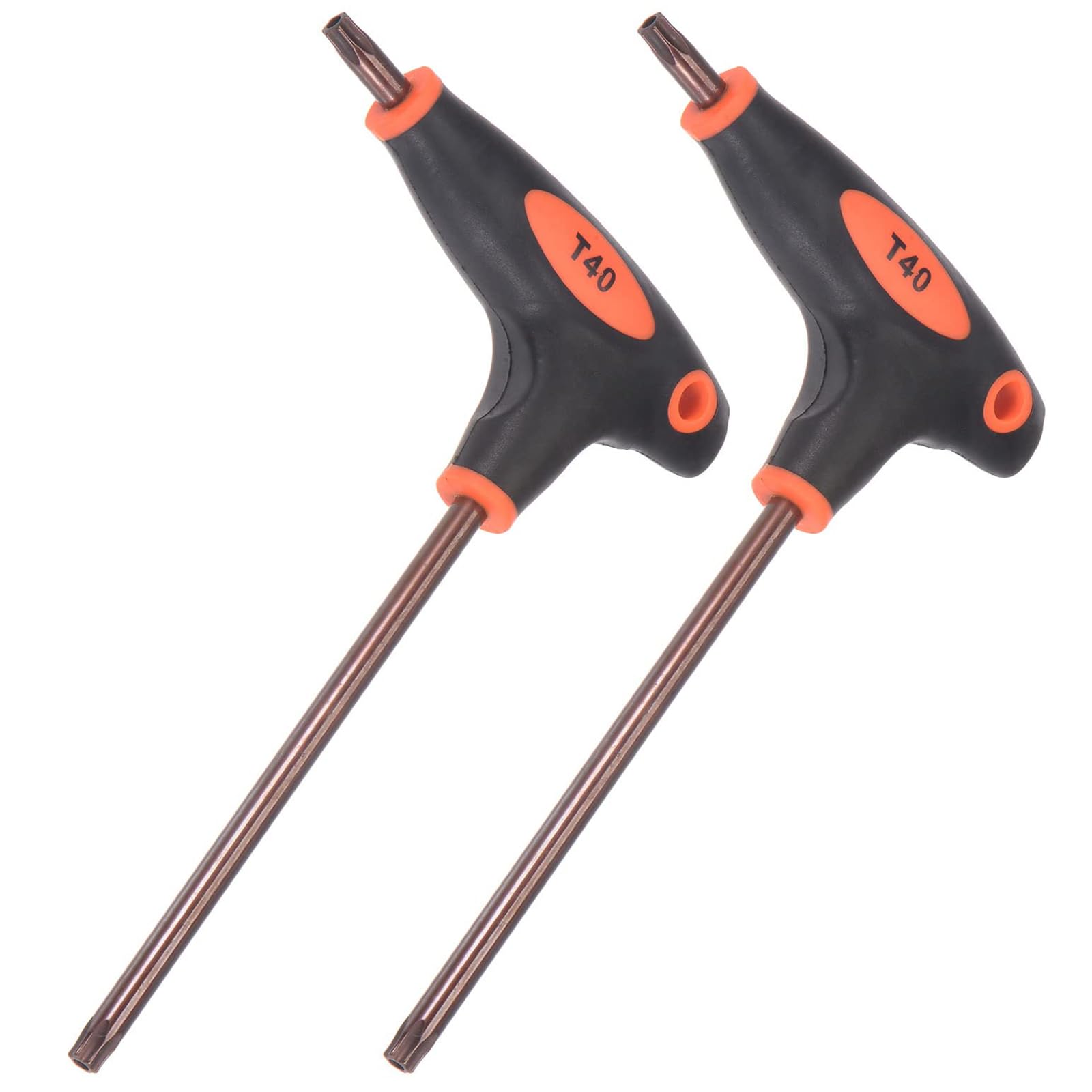 TA-VIGOR T40 T-Handle Torx Key, S2 Steel Torx Wrench Star Key, Anti Tamper Proof Dual End torx Screwdriver, 2 Pack