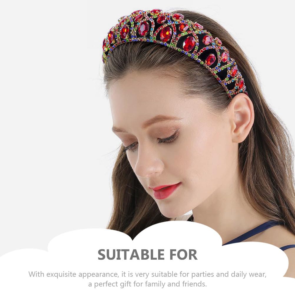 SOLUSTRE Jewelled Wedding Headpieces: Rhinestone Baroque Broadside Headbands and Hairbands for Women