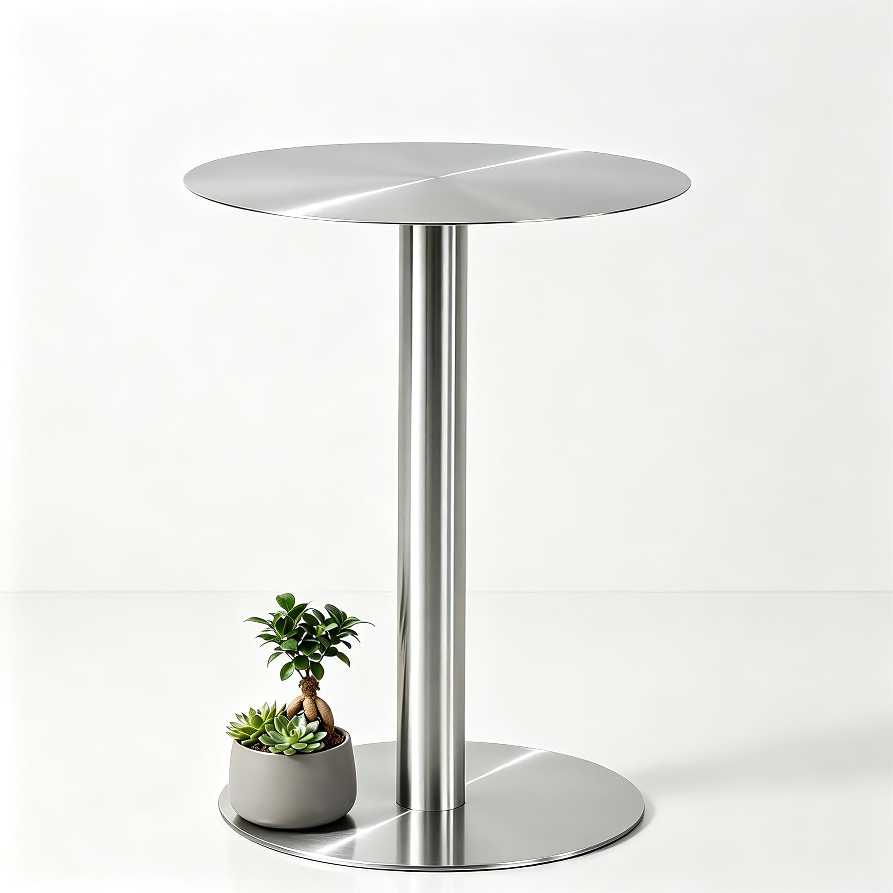 Amazon.com: Buokaiw Stainless Steel Round Bar Table,23.6in Cafe