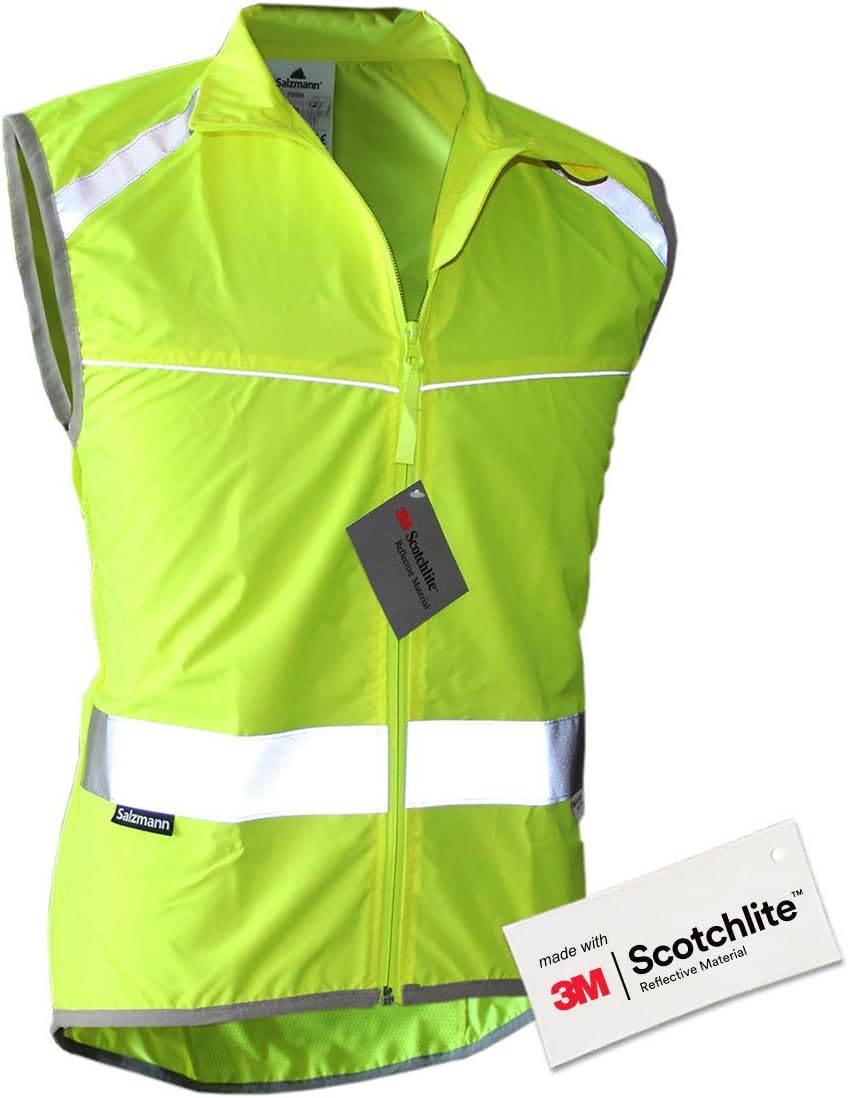 Salzmann 3M High Visibility Cycling Vest - Reflective Cycling Gilet - Made with 3M Scotchlite