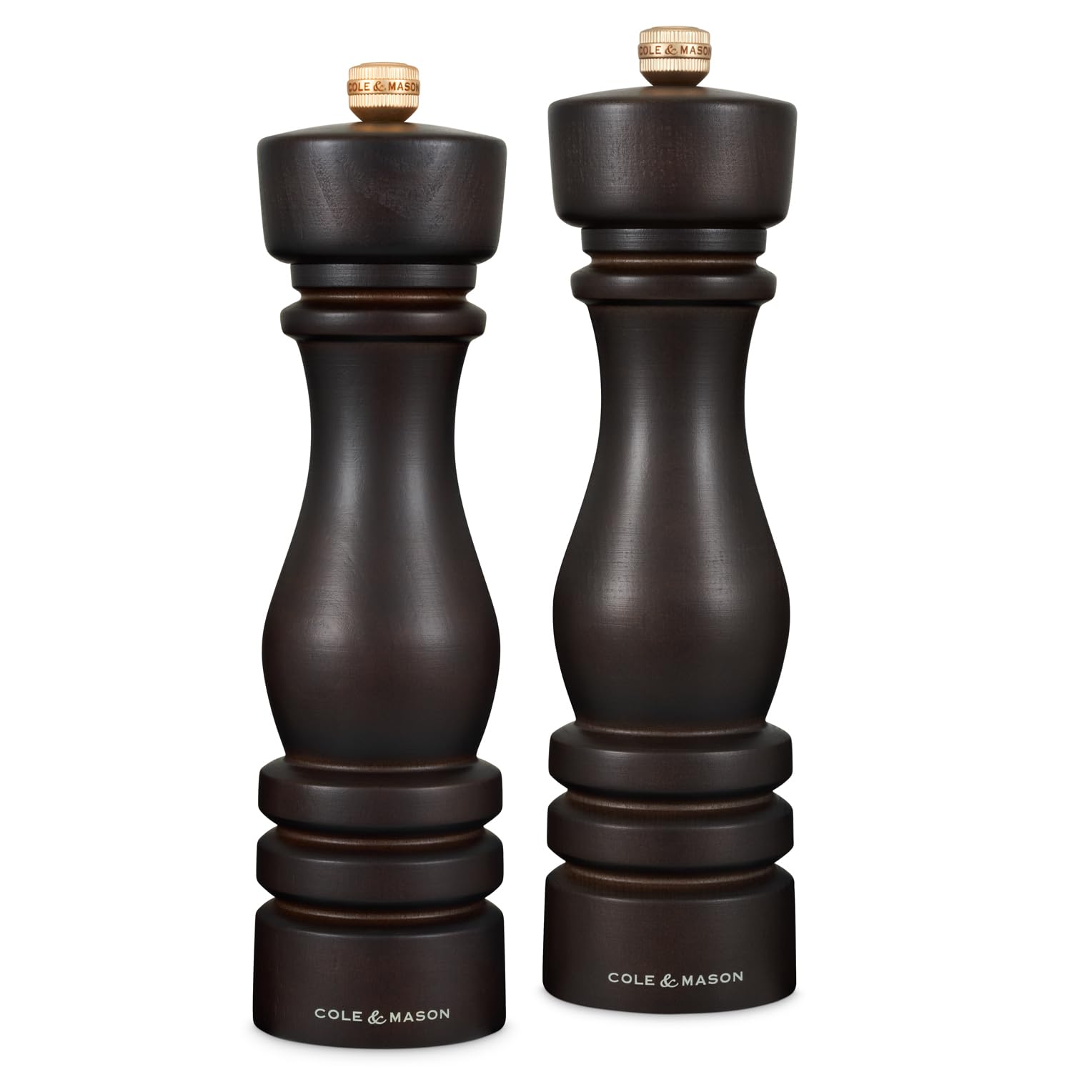Sponsored Ad – London Chocolate Wood Salt and Pepper Mill Set, 220mm, Precision+ Carbon/Ceramic Mechanisms, Salt and Pepper Grinders with Adjustable Grind, Beech Wood, Gift Set