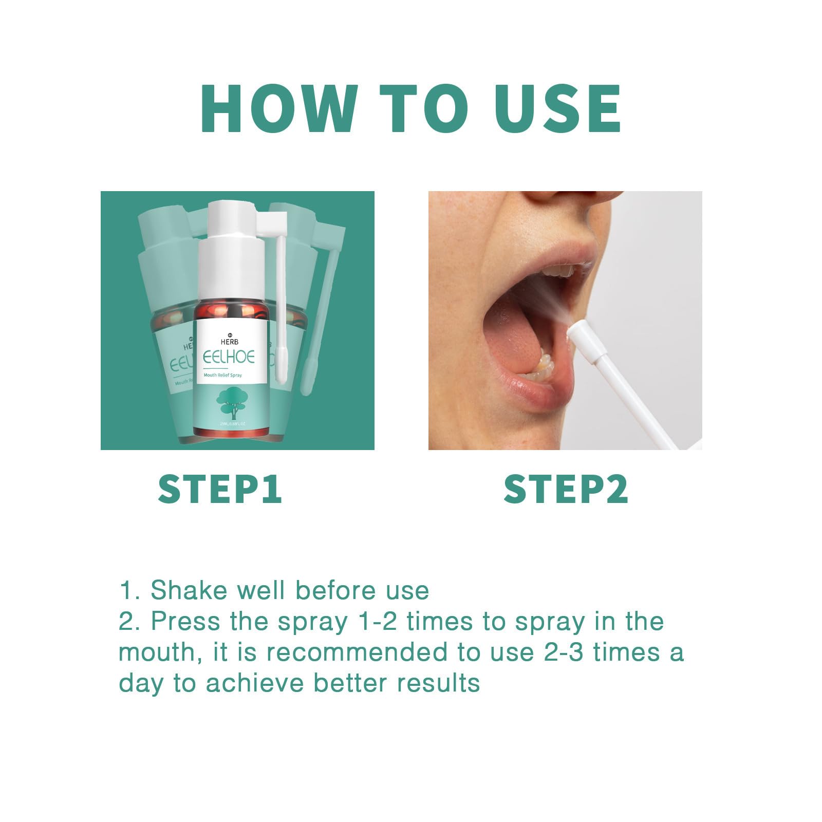 Oral Care Relief Spray, Tooth & Gum Pain Relief Spray, Natural Dental Spray, Fast Soothe Sore Gums, Effective Dental Ache Relief, Portable Gentle Care Solution