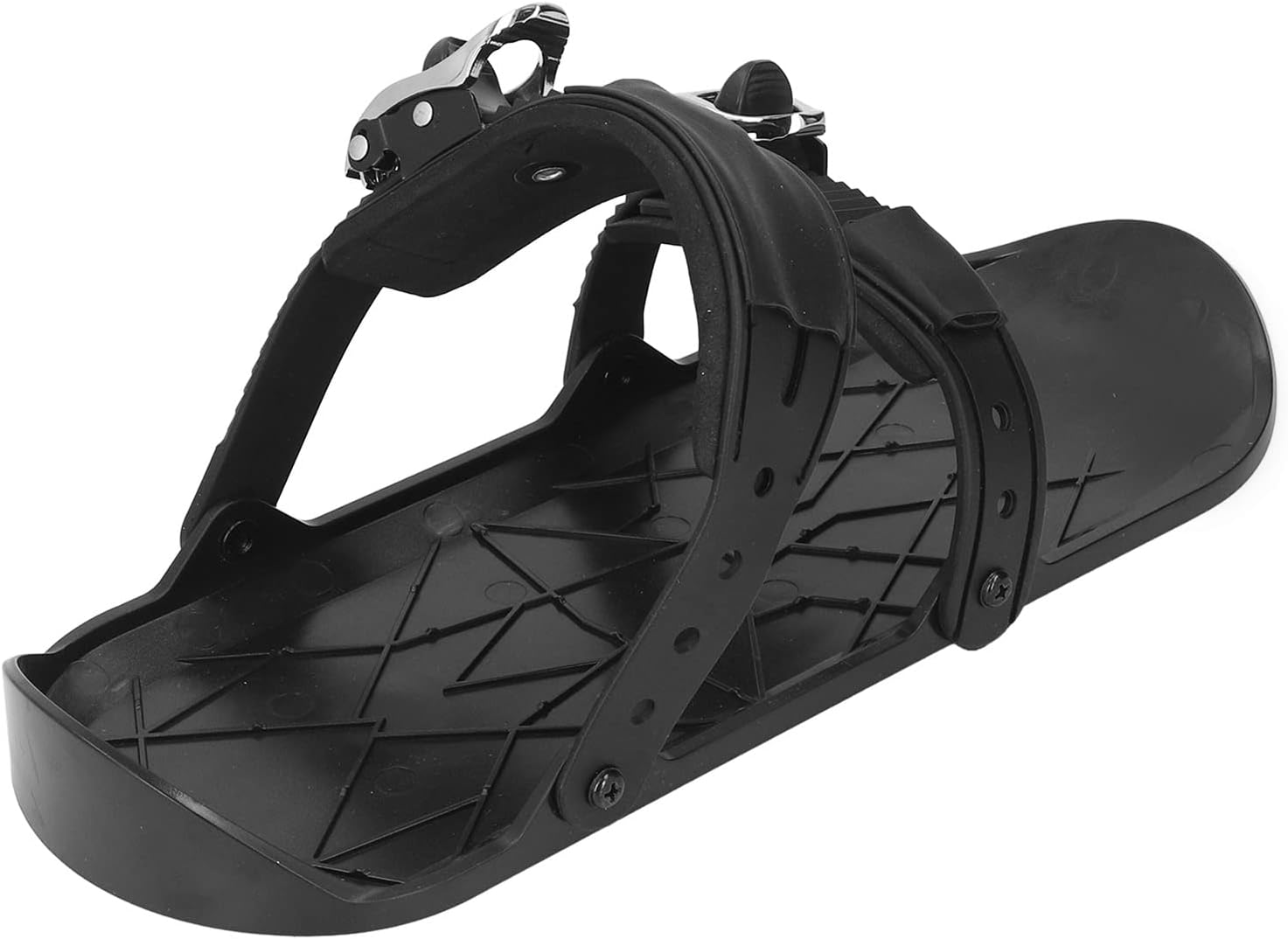 Changor Mini Ski Skates, Short Thin Lightweight Attach to Winter Shoes for Outdoor Skiing Snow Parks Cross Country Skating Black Fits Adults US 5-14