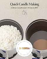 Vista 4 de Derretidor de cera para hacer velas, [12.7 cuartos de galón] derretidor eléctrico de cera de vela de gran capacidad con control de temperatura