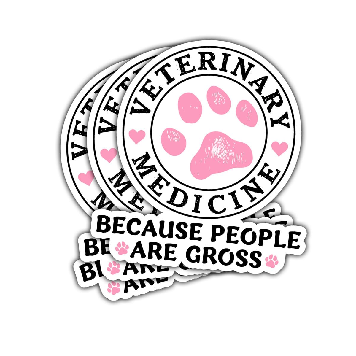 Pegatina Veterinary Medicine impermeable y resistente para ordenador portátil y vaso