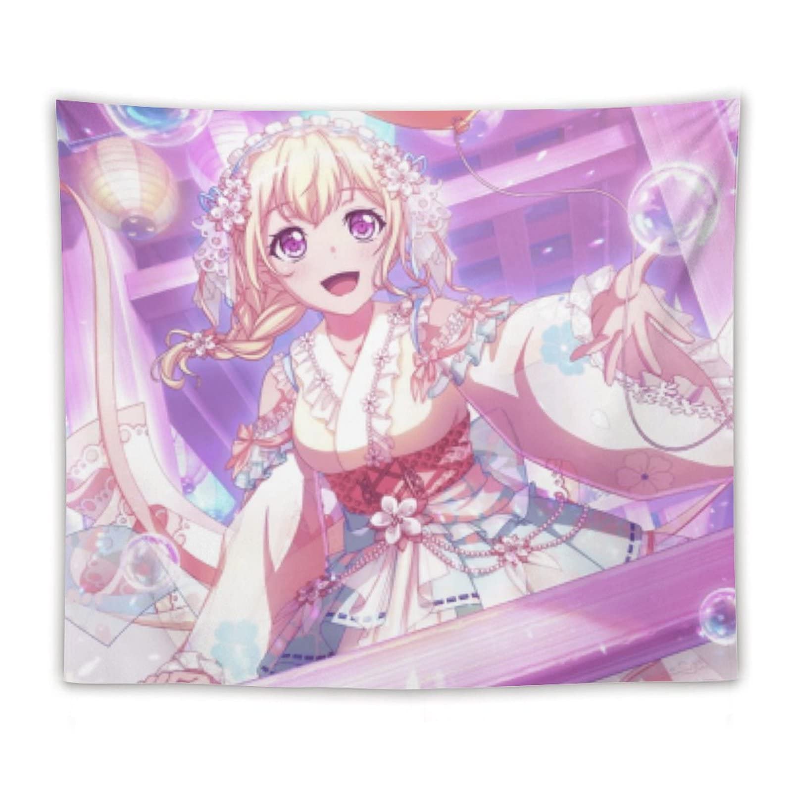 Amazon.co.jp: バンドリ！白鷺 千聖 タペストリー かわいいアニメ柄 壁