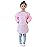 Plie Kids Painting Apron - Waterproof Long Sleeve Art Smock for Toddlers & Preschoolers, Messy Play, Baking, Crafts, Cooking, Sensory Activities (Ages 1-10), Pink Puppy (22-L)