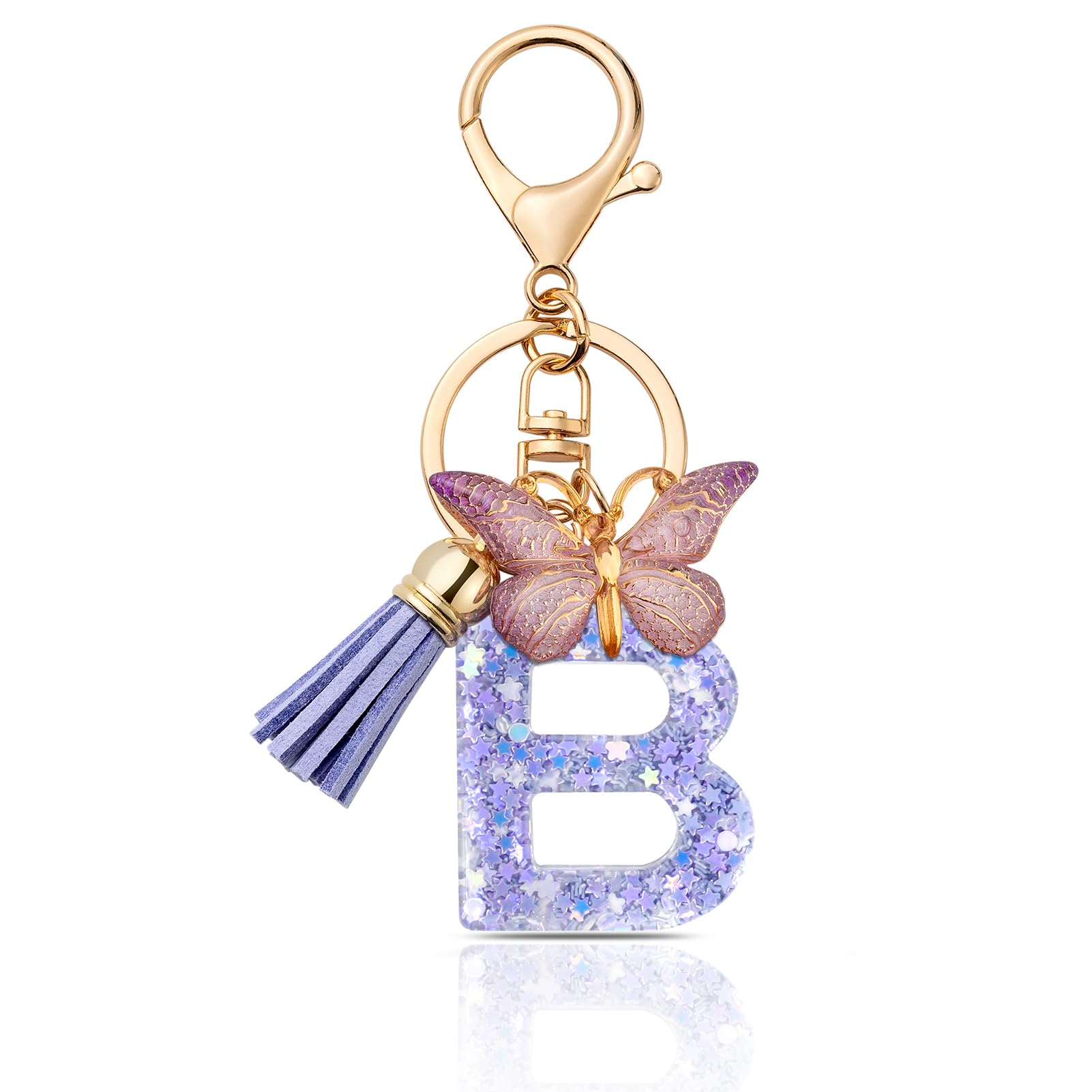 MORSUNBELA Schlüsselanhänger Buchstabe Mädchen Anhänger Schlüssel schlüsselbund Buchstaben mit Anfangsbuchstabe für Frauen Damen