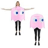 Toynk PAC-MAN Ghost PINKY Adult Costume | One Size Fits Most