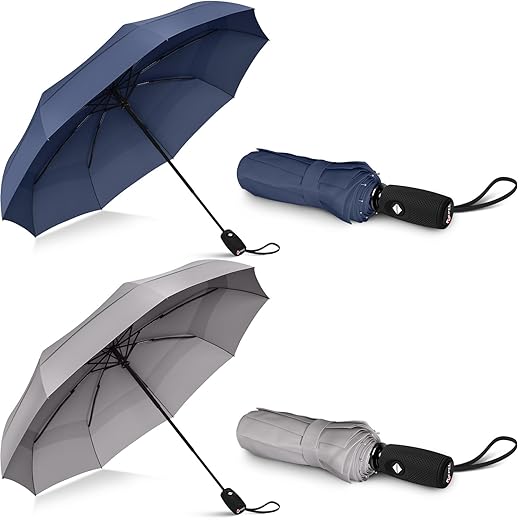 Repel Umbrella The Original Portable Travel Umbrella - Umbrellas for Rain Windproof, Strong Compact Umbrella for Wind and Rain - Perfect For On-the-Go, Car Umbrella, Backpack Umbrella
