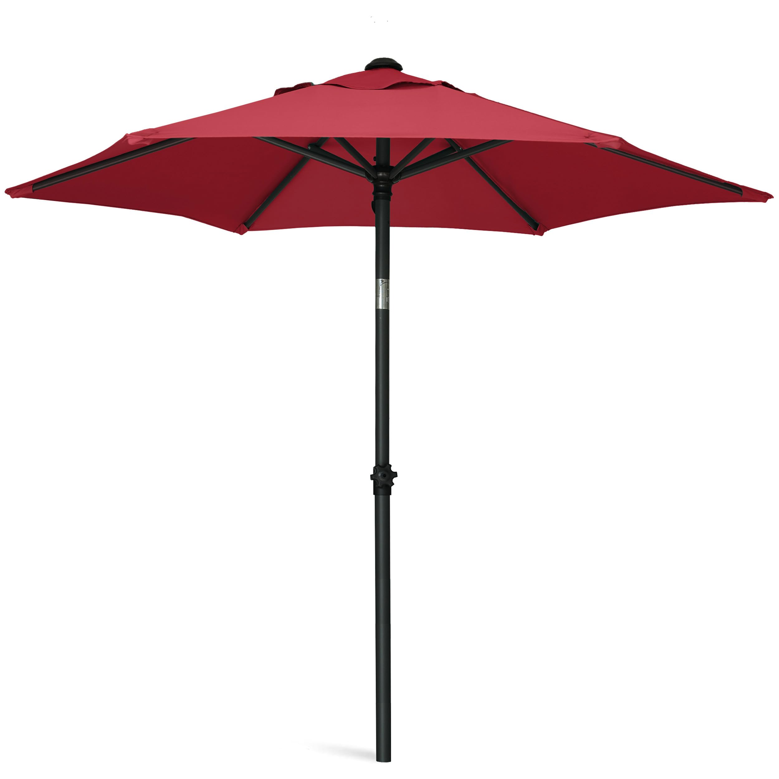 AMMSUN 6FT Patio Umbrella, Outdoor Table Umbrella with Push Button Tilt