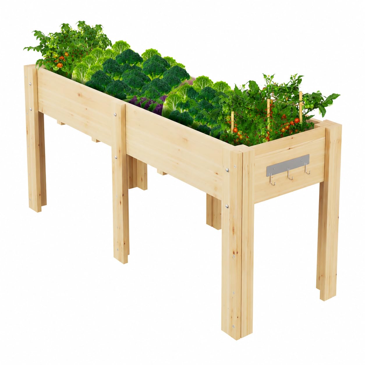 Garvee Elevated Wooden Raised Garden Bed Planter Box with Legs